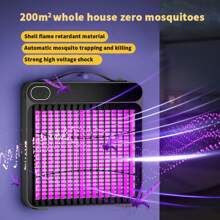Mata-mosquitos elétrico 2 em 1 de parede - Luz mata-mosquitos, repelente de mosquitos eficaz em 360°, adequado para casa/quarto/quintal, silencioso