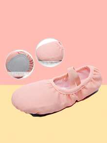 Women's Black Ballet Dance Shoes Pink, Red, Light Pink&Brown Comfortable Soft Soles Ballet Shoes, Breathable Canvas Dance Practice Shoes, Yoga Shoes, Indoor Slippers (Girls/Children/Older Children) - Pink - View 5