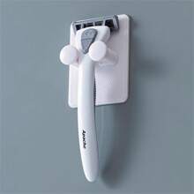 1pc No Drill Bathroom Organizer Razor Holder Hooks Wall Mount