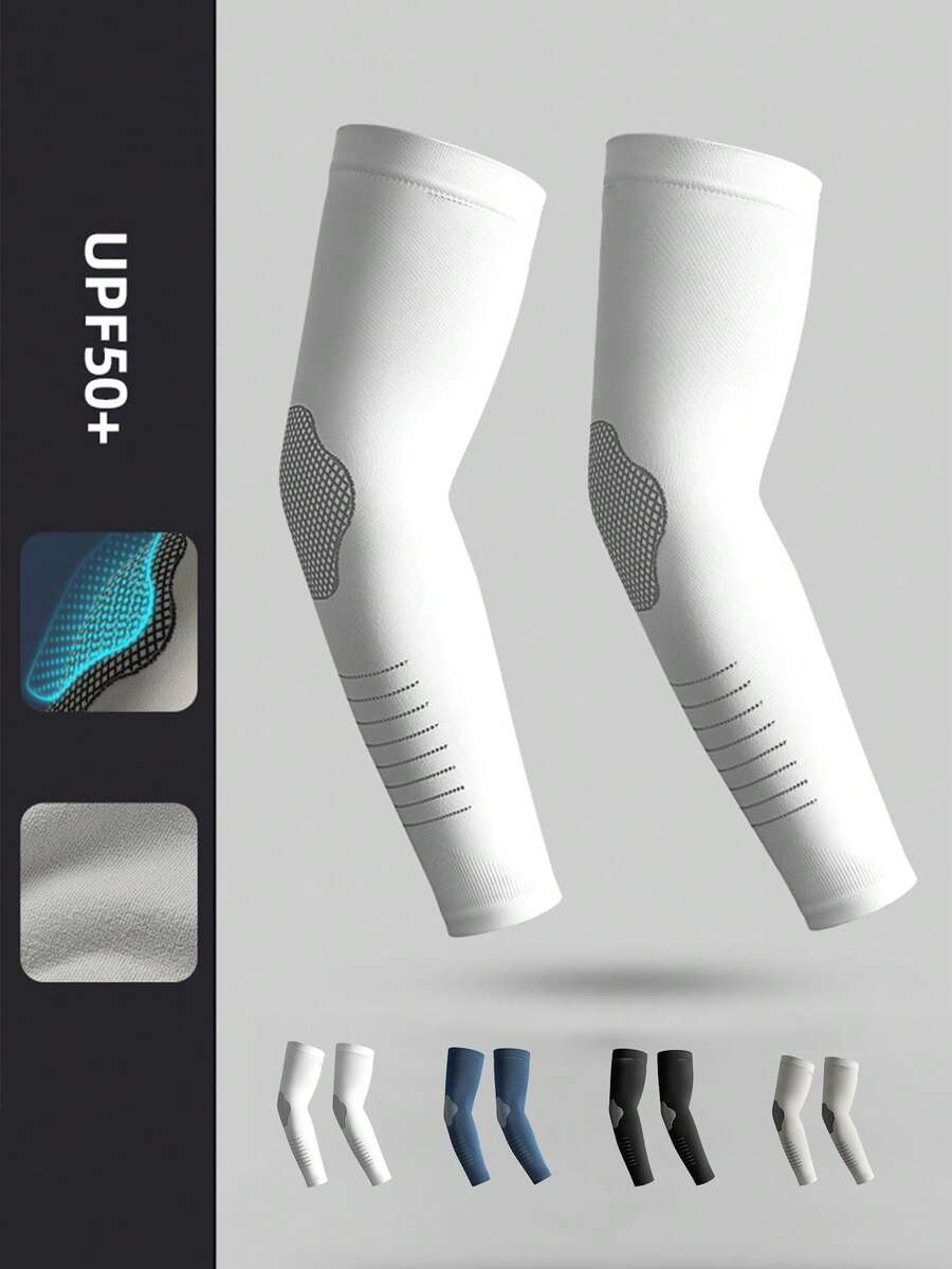 1 par de mangas sueltas de protección solar para hombres, mangas de seda de hielo para hombres, nuevos protectores de brazo de verano, guantes blancos, calentadores de brazo, atuendos de otoño, disfraces de Halloween, regalos de manga negra para hombres