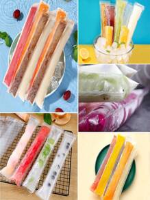10/50pcs Disposable Ice Popsicle Mold Bags Freezer Tubes With A Funnel With Zip Seals For Healthy Snacks,Yogurt Sticks,Juice & Fruit Smoothies,Ice Candy Pops