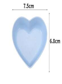 10pcs Sauce Dishes, Mini Heart-Shaped Dinnerware, Small Dishes And Bowls, Dipping Sauce Plates, Condiment Mustard Bowls, Kitchen Supplies,School Supplies