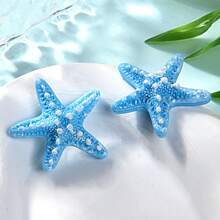 6pcs Creative Starfish Fridge Magnets, Cute Home Decor Stickers For Birthday Party, Refrigerator, Kitchen, Dishwasher, Office Whiteboard, Fun Fridge Magnets