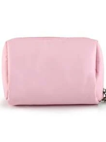 1pc Minimalist Zip Makeup Pouch, Portable Travel Organizer Bag, Compact And Convenient For Daily Use Beach Bag,Toiletry Bag