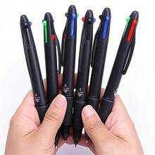 4 Pieces Lytwtw's 4 Color Pen Creative Colorful Retractable Ballpoint Pens Multifunction Pen For Marker Writing Stationery Back To School - Multicolor - View 2