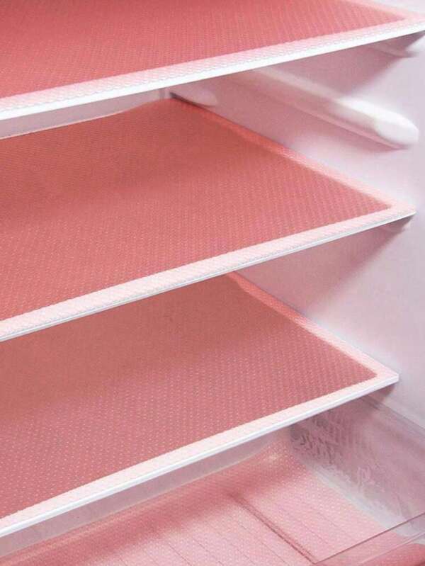 Juego de 4 forros y alfombrillas lavables para refrigerador, impermeables y resistentes al aceite, para estantes, cubiertas para estantes de vidrio de congelador, gabinete, cajón, como decoración para cocinas, comedores, salas de estar, gabinetes, armarios, etc. Ideal para regalos familiares y del hogar.