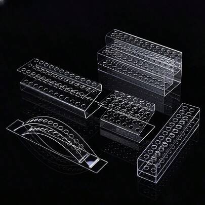 Acrylic Pen Holder Plastic Transparent Round Ballpen Storage Rack, Creative Makeup Brush Cosmetics Display Stand