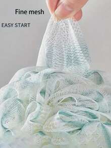 3pcs Super Exfoliating Loofah Puffs - Home Spa Shower Sponge Bath Ball Pouf Mesh Brush - Rich Foams Bubble Face Body Scrubber Rich Foams 3pcs Exfoliating Shower Loofah Puffs - Bath Spa Pouf Mesh Brush Scrubber Ball For Face Body Home Bathroom Decor Summer - Multicolor - View 6