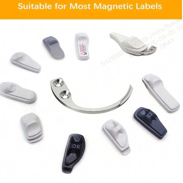 1pc Portable Anti-Theft Magnetic Tag Hook, Remover Security Tag Hook, Key Remover Hook, Handheld Clothes Alarm Remover Hook
