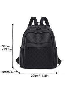 LECEY Anti-Theft Backpack Women High Quality Leather Backpack School Bags For Girls Casual Shoulder Bag Travel Backpacks New - Black - View 6