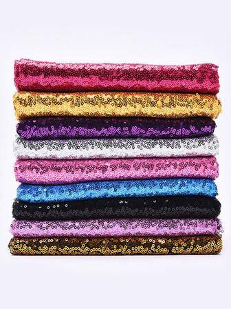 1 st gnistrande broderad paljetttyg, färdigskuret DIY-material för klänning, bröllopsklänning, väska, bordsduk, dekoration för bröllopsfest