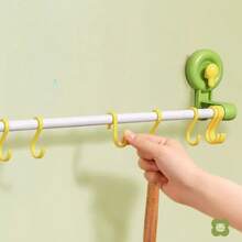 Dopamine Trajectory Hanging Hook, Suction Cup Style For Kitchen Cabinet Door, Invisible Hook, Freely Adjustable Suction Cup - Multicolor - View 3