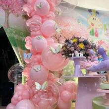 Pink Balloons 18 Inch 5 Pcs Pastel Pink Balloons Matte Pink Latex Party Balloon With 1Pc Ribbon For BabyShower Birthday Wedding Engagement Party Decorations