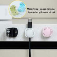 6pcs Magnetic Cable Organizer, Multifunctional Simple Cable Winder, Wire Holder For Office Desk, Computer Mouse Cord, Trace-Free Self-Adhesive - Multicolor - View 2