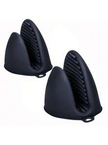 2pcs/Set Silicone Oven Glove & Pot Holder Set, Heat-Resistant Kitchen Gloves & Mini Pot Handle Cover For Cooking And Baking, Kitchen Stuff Camping Camping Stuff - Multicolor - View 13