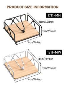 Elegant Flat Paper Napkin Rack With Dispenser Arms - White/Black Napkin Rack For Tables, Kitchens, Countertops And Outdoor Table - Multicolor - View 3