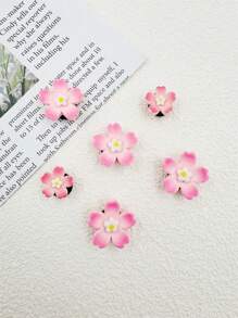 6 Pcs/Set Cute Pink Daisy Flower Shoe Charms, Suitable For Casual Shoes, Clogs And Sandals, Great For DIY Decoration, Gift For Women