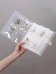 30pcs Matte Transparent Jewelry Storage Booklet With 30pcs Anti-Oxidation Storage Bags, Suitable For Rings, Earrings And Necklaces, Women's Gift Categorization And Organization Container, Jewelry Accessories Earrings Transparent Storage Album And Bags, Agate Bead Anti-Oxidation Self-Sealing Bags - Multicolor - View 12
