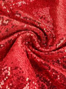 1pc Sparkly Embroidered Sequin Fabric Piece, Precut DIY Material For Dress, Wedding Gown, Bag, Tablecloth, Wedding Party Decor