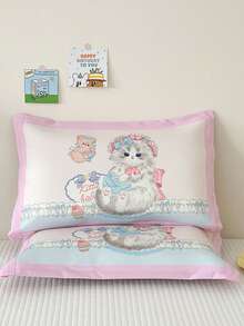 1pc Ice Silk Children/Toddler Pillow (With Core), Cartoon Print Baby Pillow, Infant Pillow, Kids Pillow, Kindergarten Nap Pillow, Student Pillow, Suitable For Spring & Summer - HSH-ice Silk Pillow - View 5