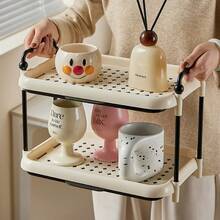 1pc Multi-Layer Cup/Mug Storage Rack, Home Living Room Kitchen Bathroom Tea Cup Drainer Shelf - Multicolor - View 3