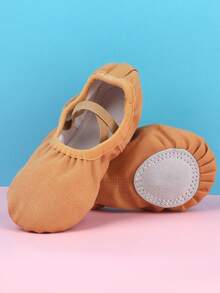 Children's Soft Sole Ballet Dance Shoes, Tan Color, For Girls, Toddler Ballet Shoes - Camel - View 4