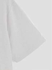 Camiseta masculina casual para treino, corrida e atividades ao ar livre, com estampa transfronteiriça europeia e americana - Branco - Ver 3