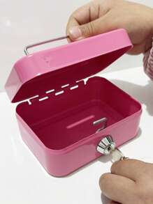 1pc Stainless Steel Piggy Bank, Sturdy Large Capacity Coin Container With Key, Suitable For Adults, Boys & Girls, Ideal For Savings, Back To School