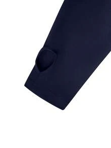 ASANDY Women's Autumn/Winter Lightweight Warm Fitted Waist Fashionable Padded Coat - Navy Blue - View 9