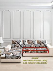 1 pezzo Cuscino decorativo in tessuto di seta di latte antiscivolo ed elastico per divano, con motivi floreali, a foglie o geometrici, multicolore, adatto per animali domestici, adatto per tutte le stagioni: primavera, estate, autunno e inverno