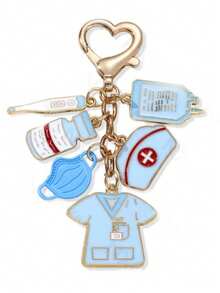 Nurse Keychain Bag Charm Car Pendant Nursing Gift Car Accessories School Cute Goth Y2k - Multicolor - View 5