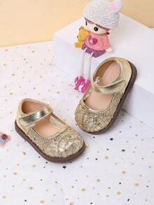 Beautiful Girls' Mesh Flat Sole Shallow Shoes For Spring/Summer - Gold - View 2