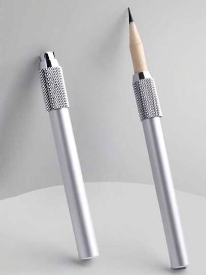 1 pezzo Prolunga portamatita in metallo, allunga matite, supporto, estensione penna, astuccio per la scuola, forniture scolastiche