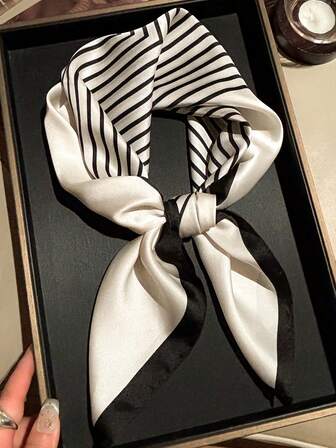 1pc Women's Scarf Imitated Mulberry Silk Square Scarf, Versatile 27.6" Silk-Like Scarf, Hangzhou Silk