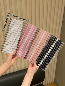120pcs Women Fashion Simple Solid Color Hair Clips, Cute & Sweet Style, Suitable For Bangs And Side Use - Multicolor - View 6