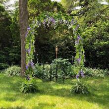 1/4 Pcs Artificial Flowers Garland,Total 28.8ft Artificial Wisteria Vine Silk Hanging Flower For Home Garden Outdoor Ceremony Wedding Arch Floral Decor
