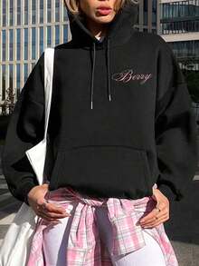 GT Car Enthusiasts Printed Casual Kangaroo Sweatshirt Streetwear Jacket Cold Weather Tracksuit - Black - View 2