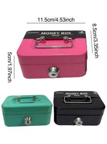 1pc Stainless Steel Piggy Bank, Sturdy Large Capacity Coin Container With Key, Suitable For Adults, Boys & Girls, Ideal For Savings, Back To School