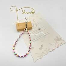 1pc DIY Mixed Heart & Letter Pattern Acrylic Bracelet, Phone Case Lanyard With Card Holder - Multicolor - View 7