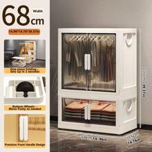 5/4/3/2/1 Layer Simple Adult Wardrobe, Thick Lightweight Plastic Clothes Closet For Small Space, Bedroom, Rental House, Kids Clothes Organizer