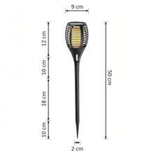78cm 1 LAMPADA SOLARE 96 LED TORCIA FIAMMA EFFETTO FUOCO 350lm, Lampade da proiezione per paesaggio, luci solari per giardino esterno, torce solari, torce da giardino con effetto fiamma realistico, IP65 impermeabile, adatte per esterni, cortili, giardini, illuminazione del prato, luci LED calde fiamme tremolanti impermeabili luci torcia solare ornamenti da giardino illuminazione del paesaggio accensione/spegnimento automatico per vialetto cortile patio decorazione.