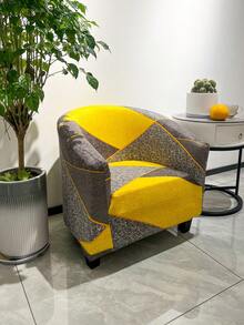 1PC印花椅套通用家居餐椅套全包沙发套四季通用耐磨防尘猫爪加厚防尘高弹力全包椅套