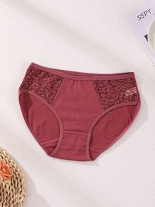 9 Stücke Damen Sexy Spitzen-Mix Höschen, Unifarben Baumwoll-Höschen, nahtlos, bequem und atmungsaktiv, Sport-Unterwäsche - Verschiedenfarbig - Übersicht 7