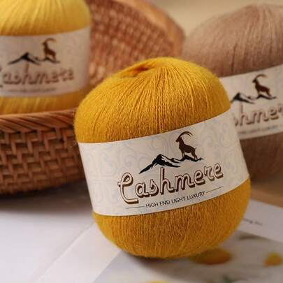 300g Fil de laine de cachemire 100% pure, matériau de DIY artisanal, pour tricoter des pulls chauds, écharpes, pantalons. 6 pelotes de fil par pack, pour l'automne/l'hiver