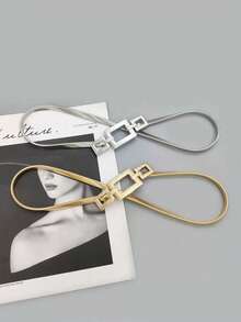 1pc Square Metal Elastic Fashion Waist Chain - Gold - View 7