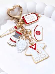 Nurse Keychain Bag Charm Car Pendant Nursing Gift Car Accessories School Cute Goth Y2k - Multicolor - View 2