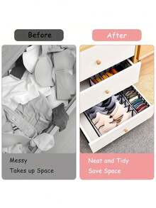 1/3/5pcs Foldable Bra Storage Box, Drawer Style Thickened Storage Box, Mesh Lingerie & Sock Organizer - Closet Drawer Dividers For Women Underwear, Socks And Ties, Home Storage, White T-Shirt, Black Pants, Women Winter Clothes, Dress, Women Winter Wear, Elegant Ladies Dress, Women White Blouse, Long Sleeve, Women White Jumpsuit - Black - View 9