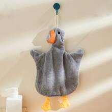 1 条装卡通小鸭子手巾，吸水力强，速干，可悬挂厨房、浴室和卧室手巾 - 彩色 - 查看 2