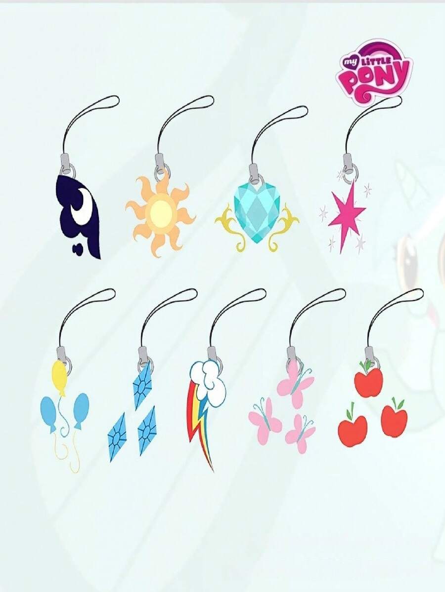 1pc  Twilight Sparkle, Rainbow Dash, Pinkie Pie Cute Charm For Phone Case, Earphone Case, Backpack, Water Bottle, Stationery Box