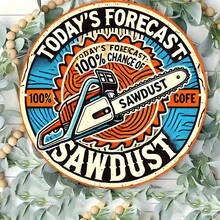 8 英寸 X 8 英寸复古圆形金属锯片墙面艺术标志，铁质材质，适用于家庭、酒吧、咖啡厅和车库装饰，非常适合房间装饰